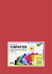 Színes papír, A3, 130 g, 10x5 lap, FOLIA, vegyes színek